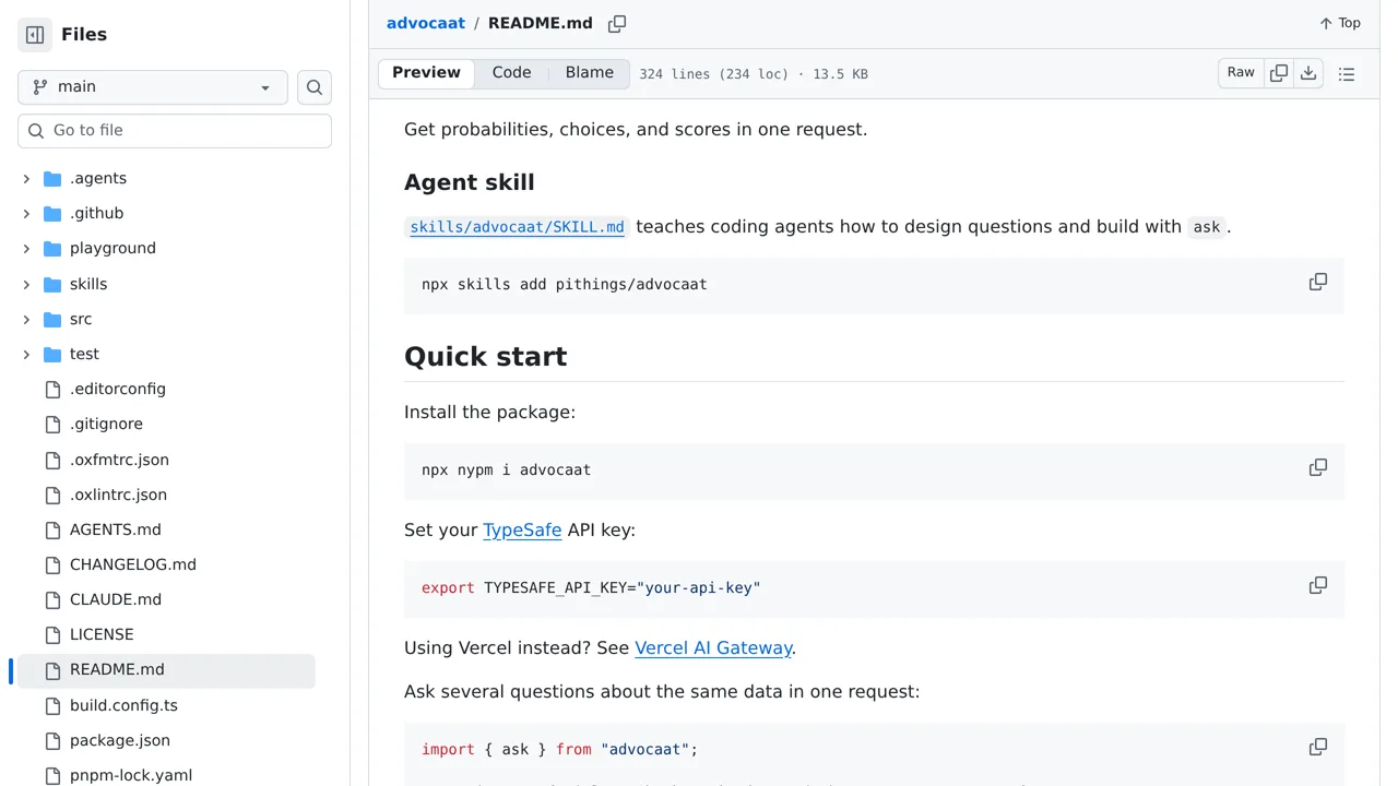 Source screenshot of advocaat
