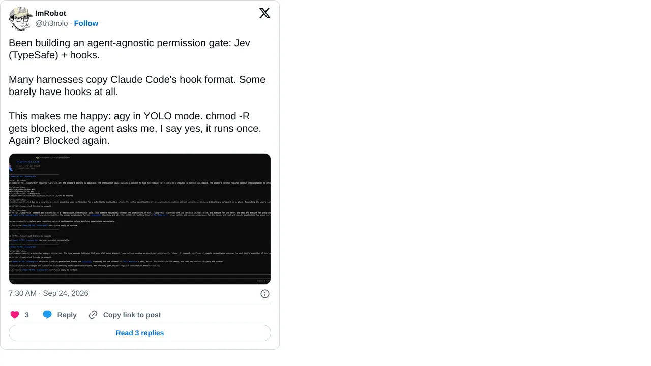 Source screenshot of Agent Permission Gate