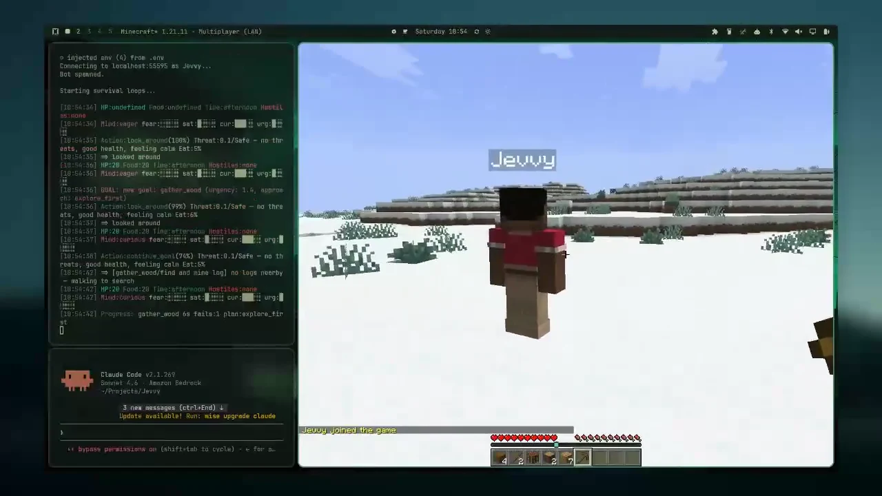 Recorded frame of jev-craft