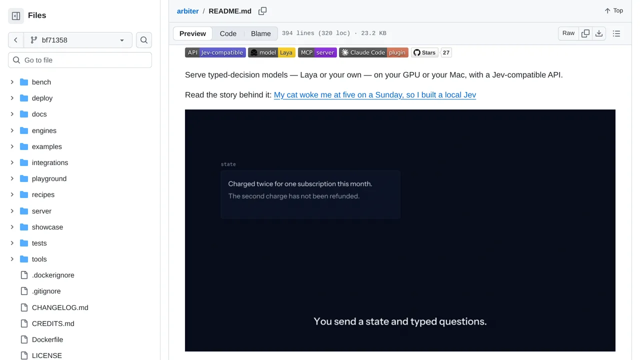 Source screenshot of arbiter