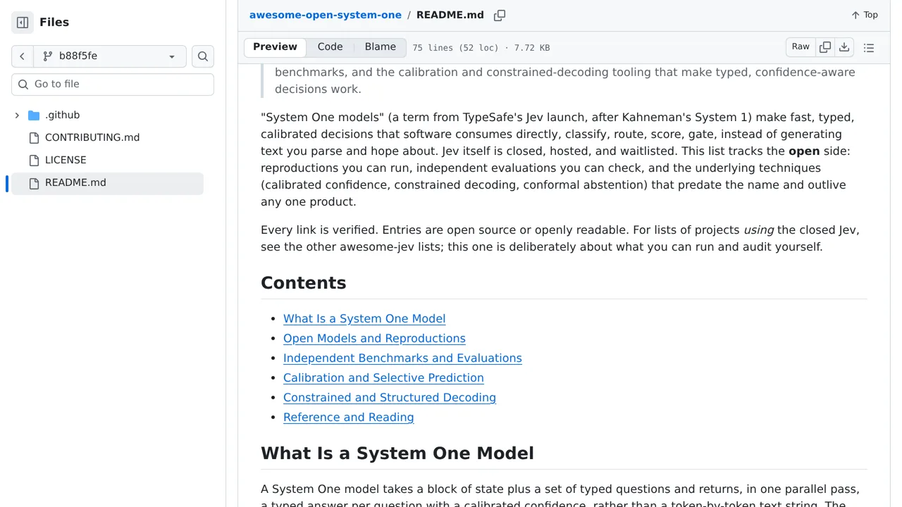 Source screenshot of Awesome Open System One