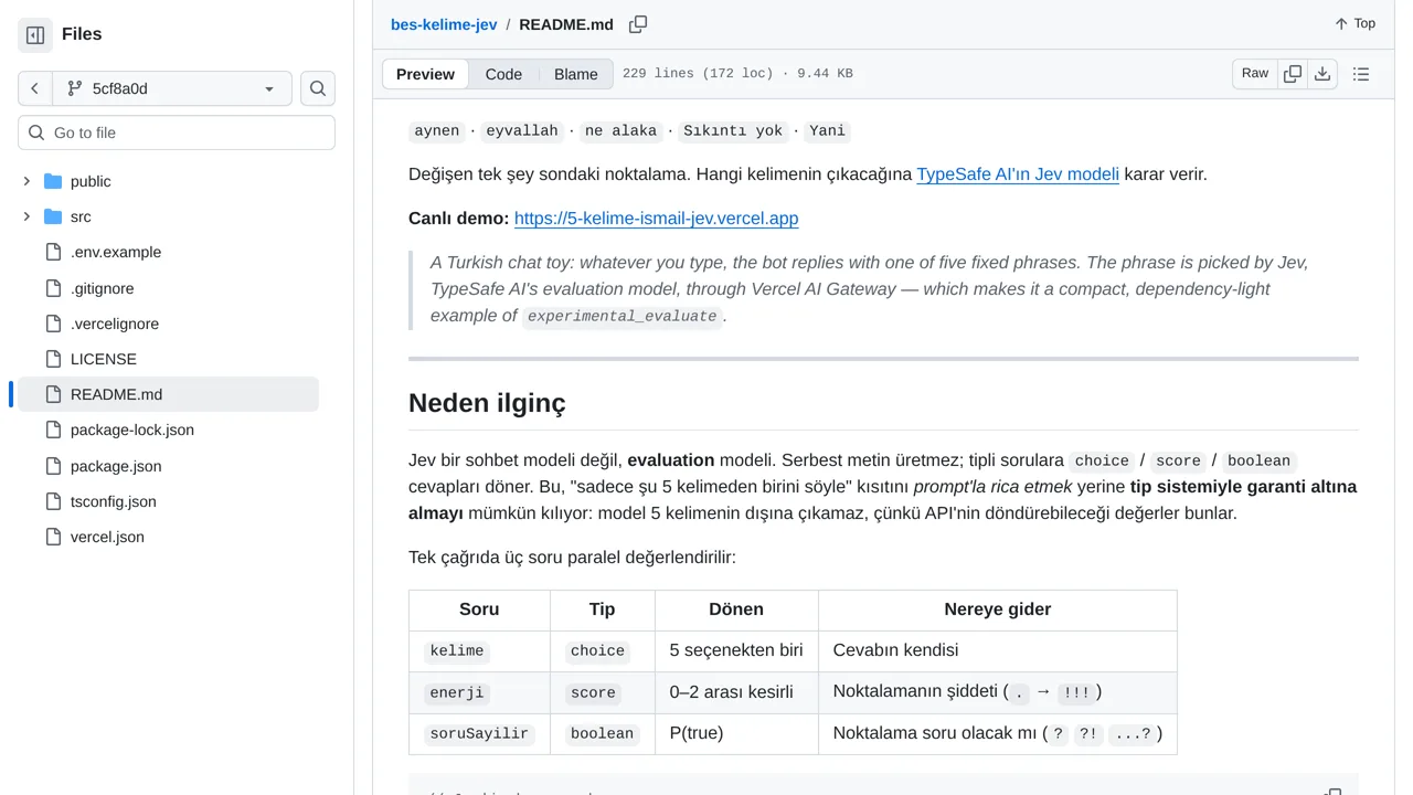 Source screenshot of 5 Kelime — İsmail Jev