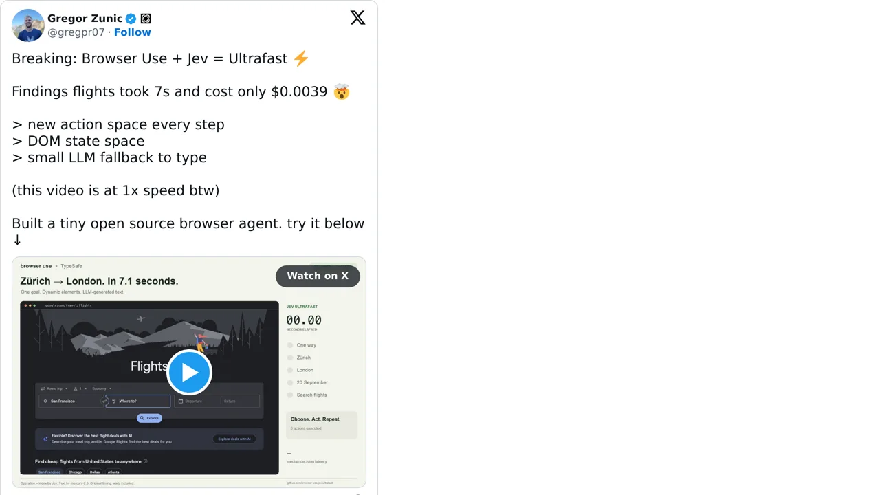 Source screenshot of Browser Use + Jev