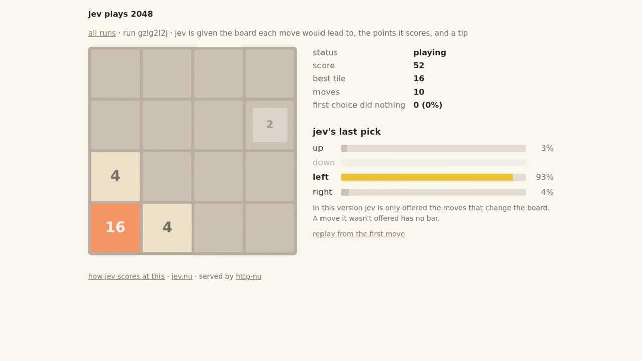 Recorded frame of Kicking the tires on Jev with 2048
