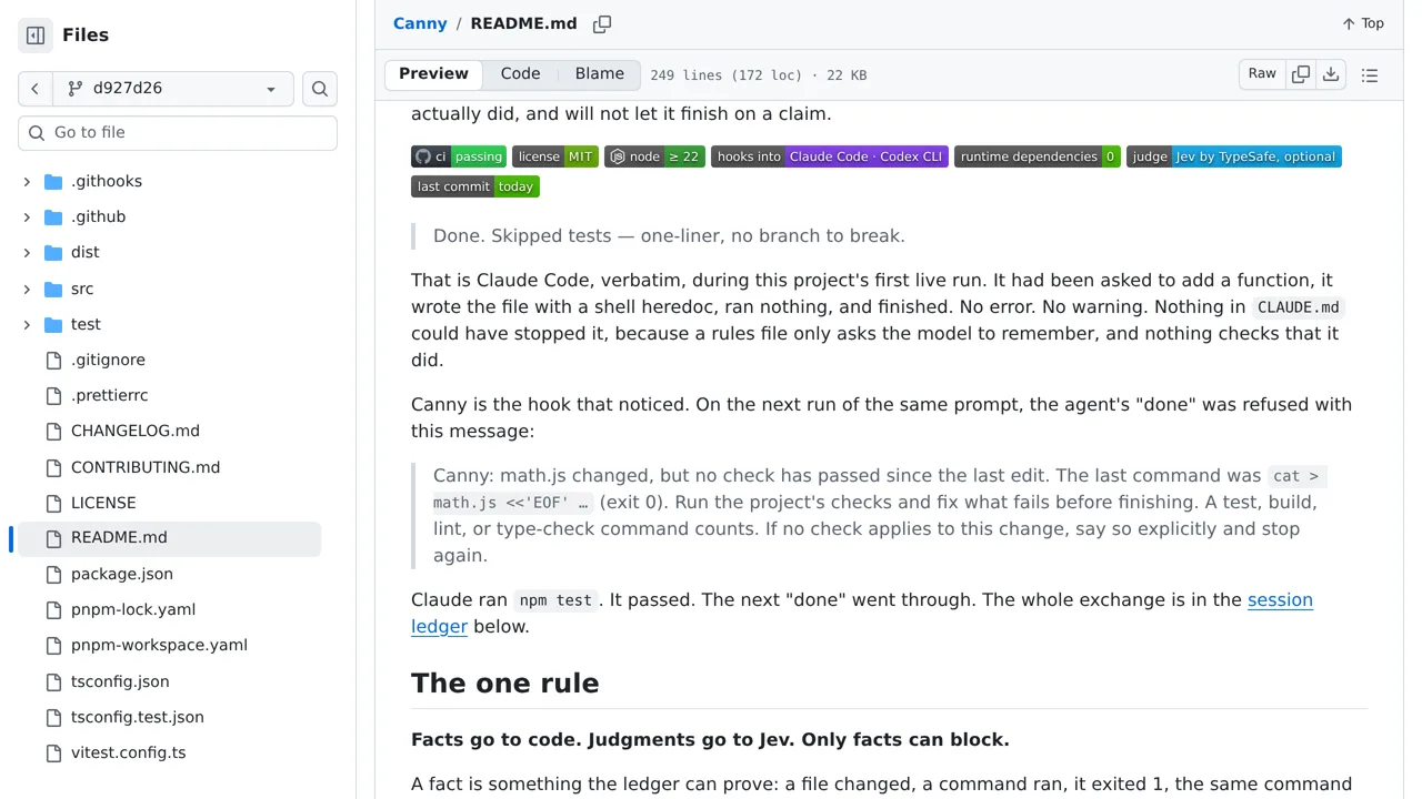 Source screenshot of Canny
