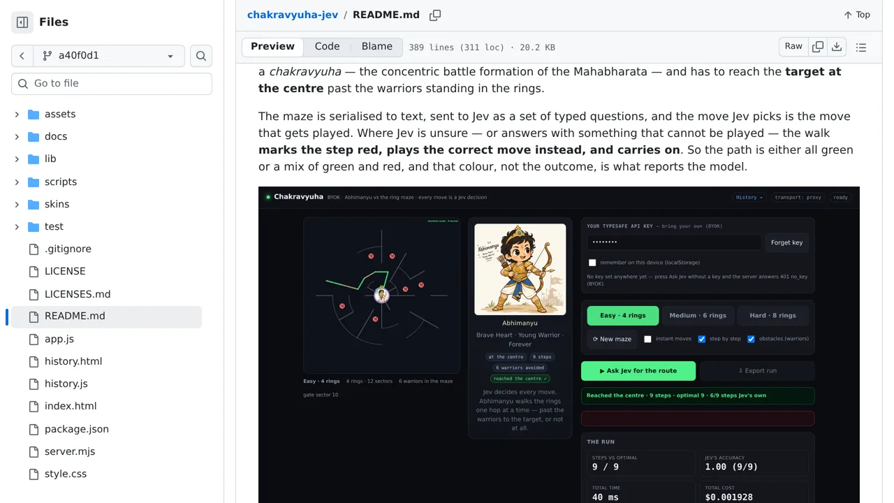 Source screenshot of Chakravyuha — Jev guides Abhimanyu