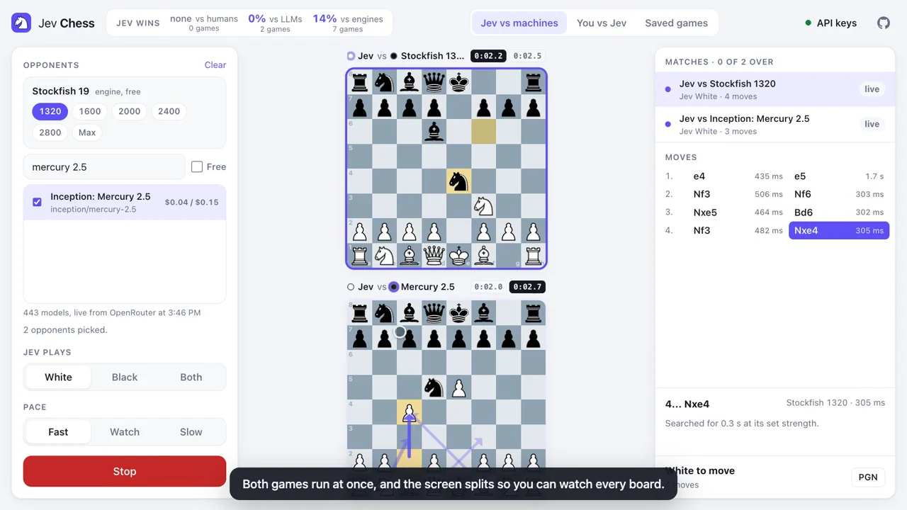 Recorded frame of Jev Chess
