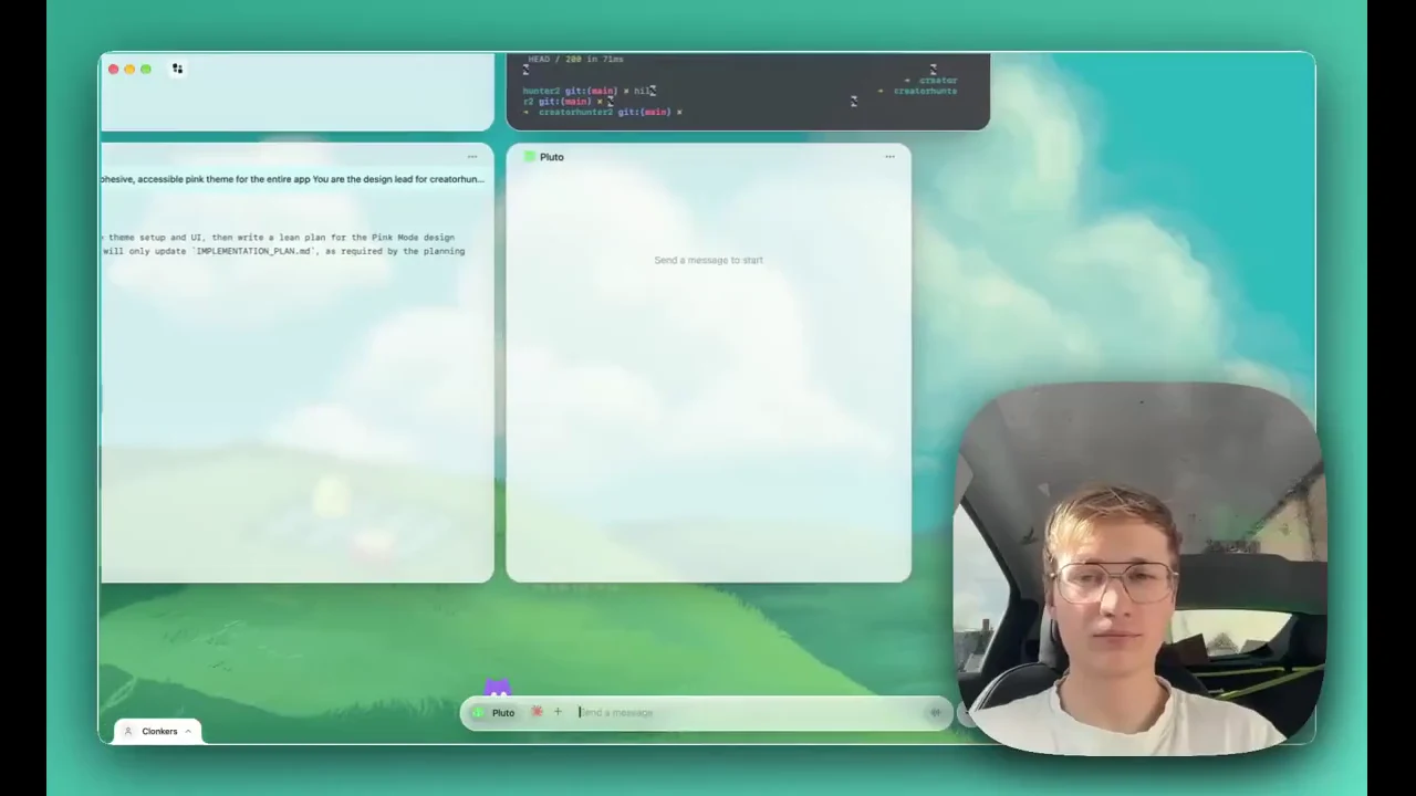 Recorded frame of Clonk Agent Canvas
