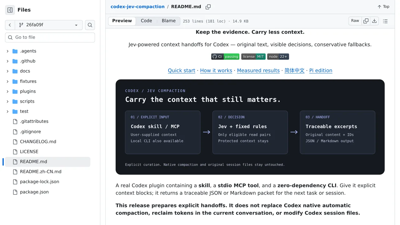 Source screenshot of codex-jev-compaction