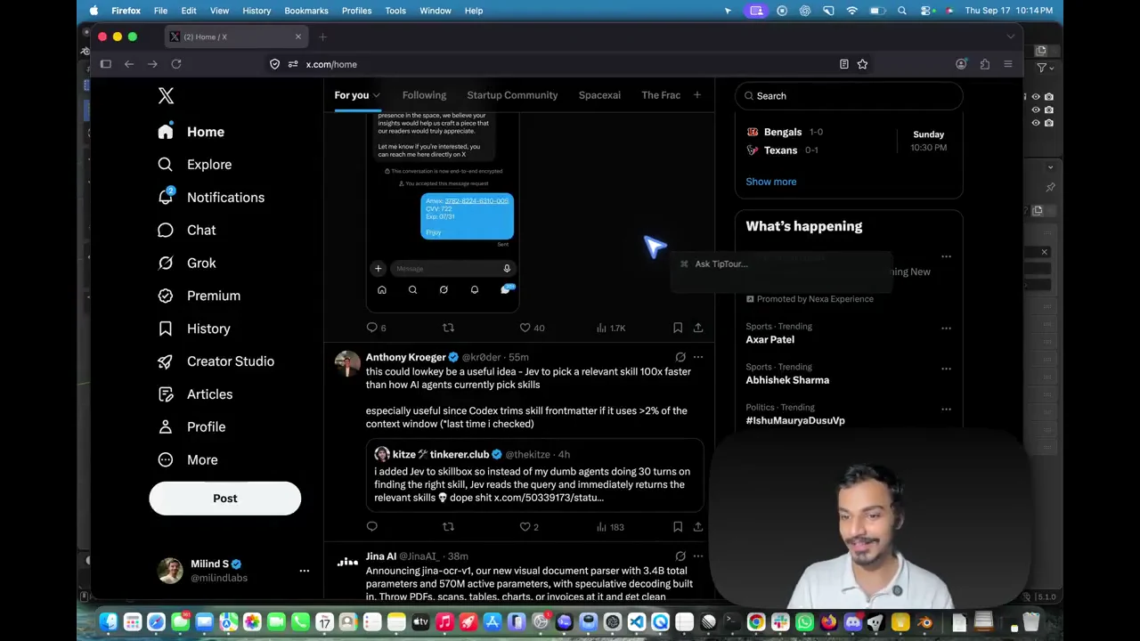 Recorded frame of Computer use without screenshots