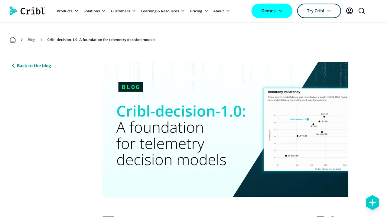 Source screenshot of Cribl-decision-1.0