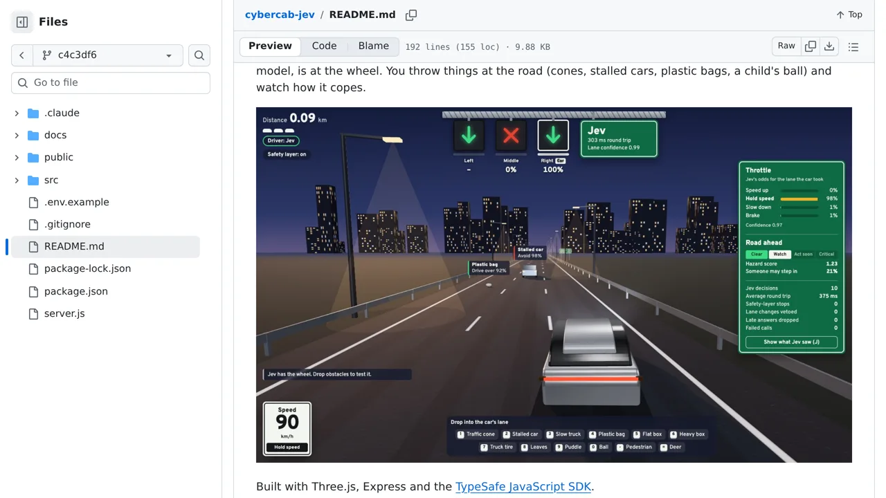 Source screenshot of Cybercab