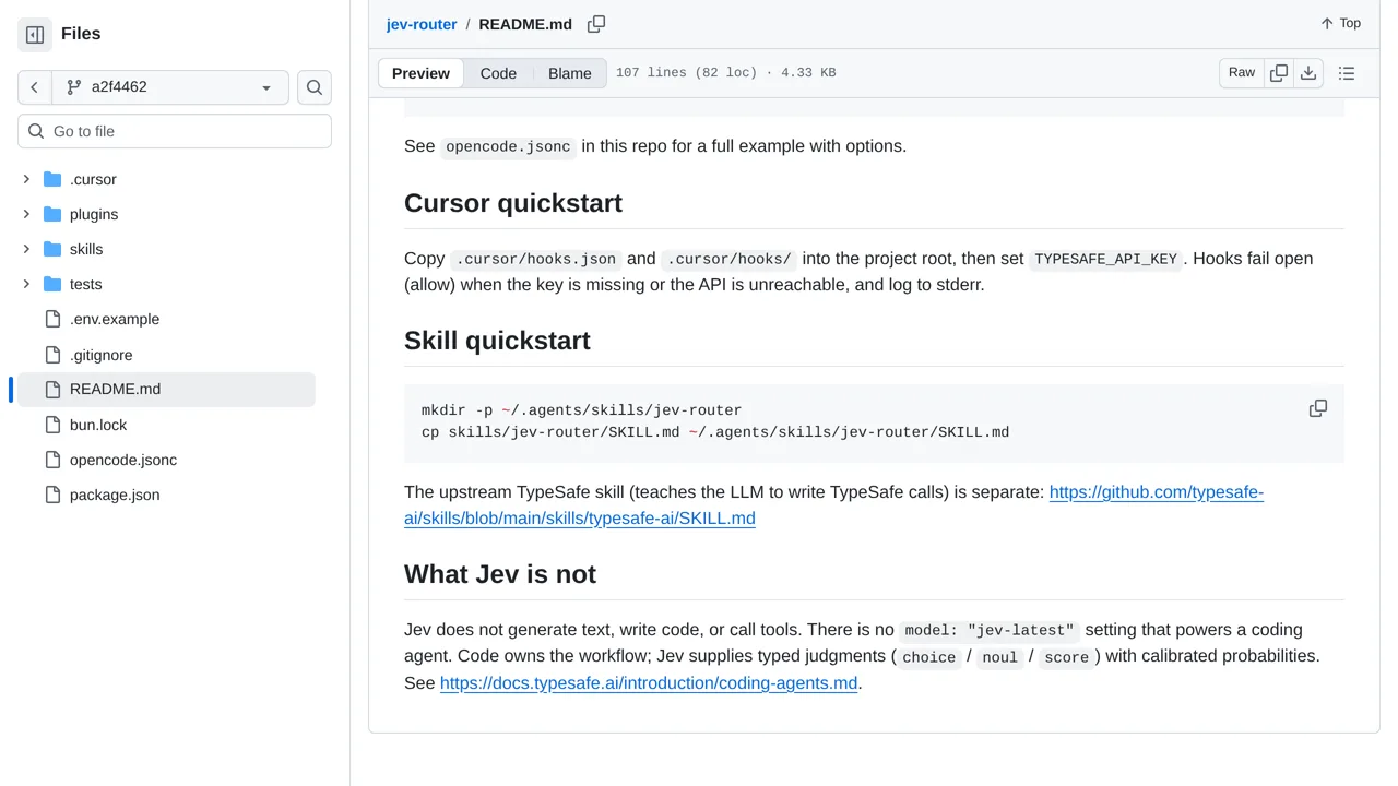 Source screenshot of jev-router