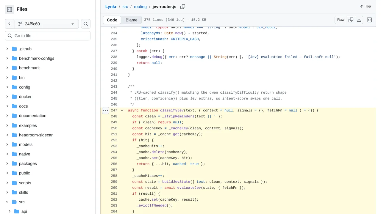 Source screenshot of Lynkr