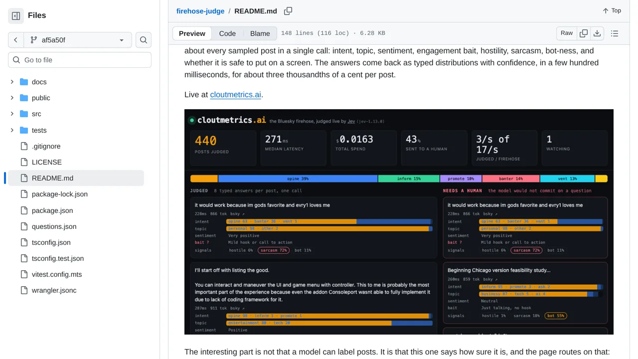 Source screenshot of firehose-judge