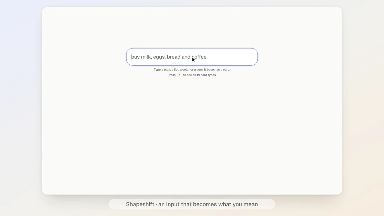 Recorded frame of Generative UI Text Box