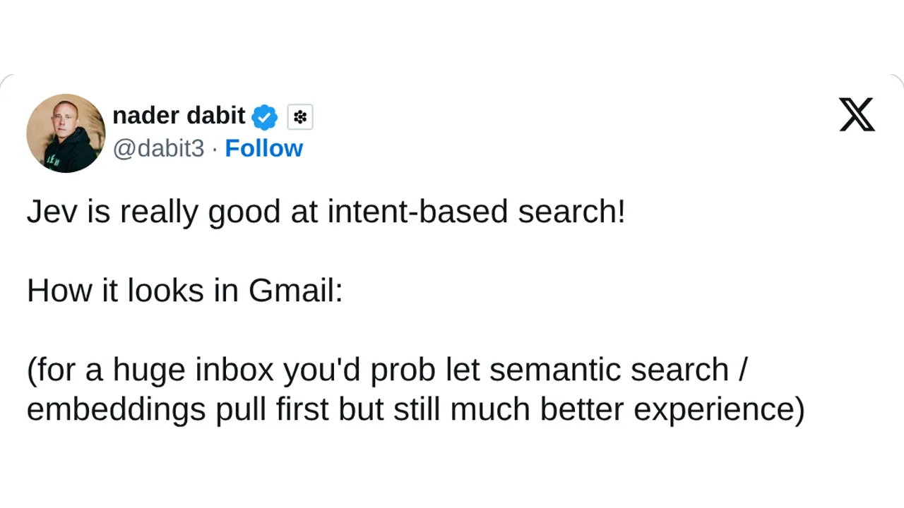 Source screenshot of Gmail intent search
