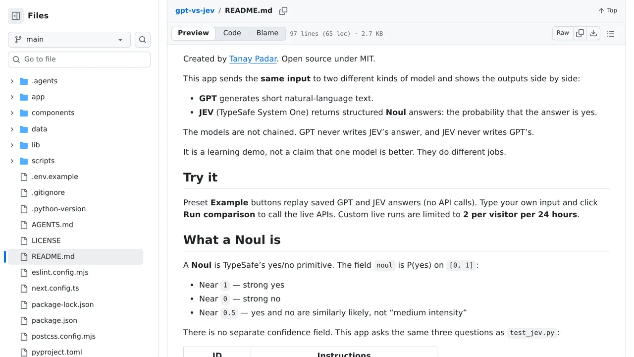 Source screenshot of gpt-vs-jev