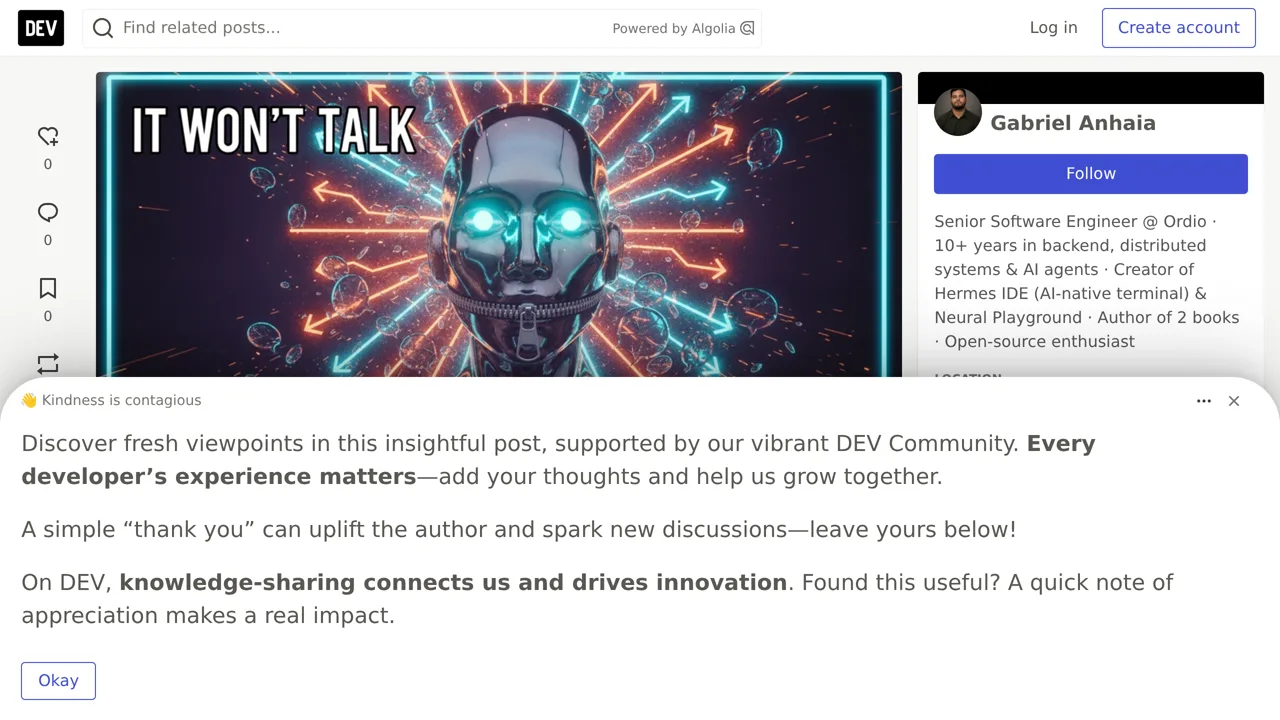 Source screenshot of He says he co-invented ChatGPT. His new AI will not write a word