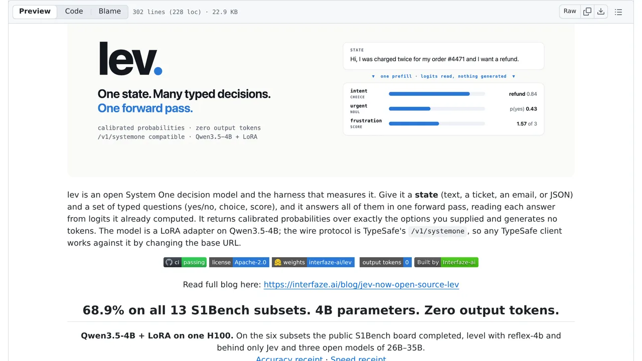 Source screenshot of Lev by Interfaze