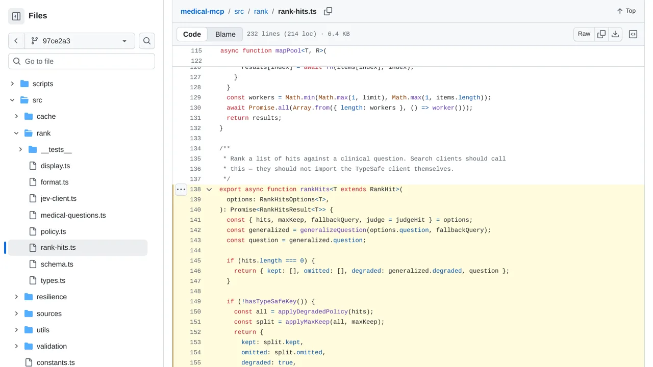 Source screenshot of medical-mcp