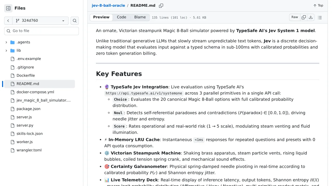 Source screenshot of The Jev System 1 Oracle