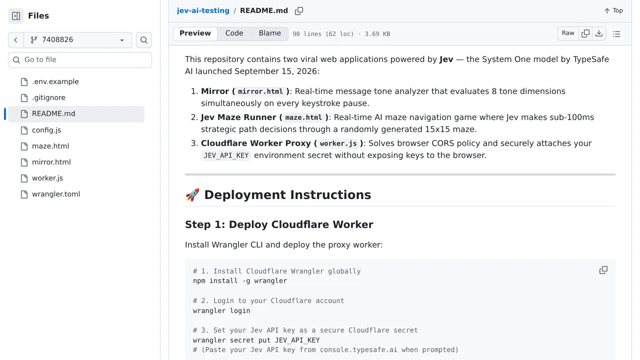 Source screenshot of Jev Suite: Mirror & Jev Maze Runner (Powered by TypeSafe AI)