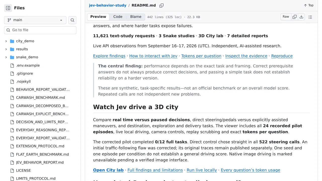 Source screenshot of jev-behavior-study