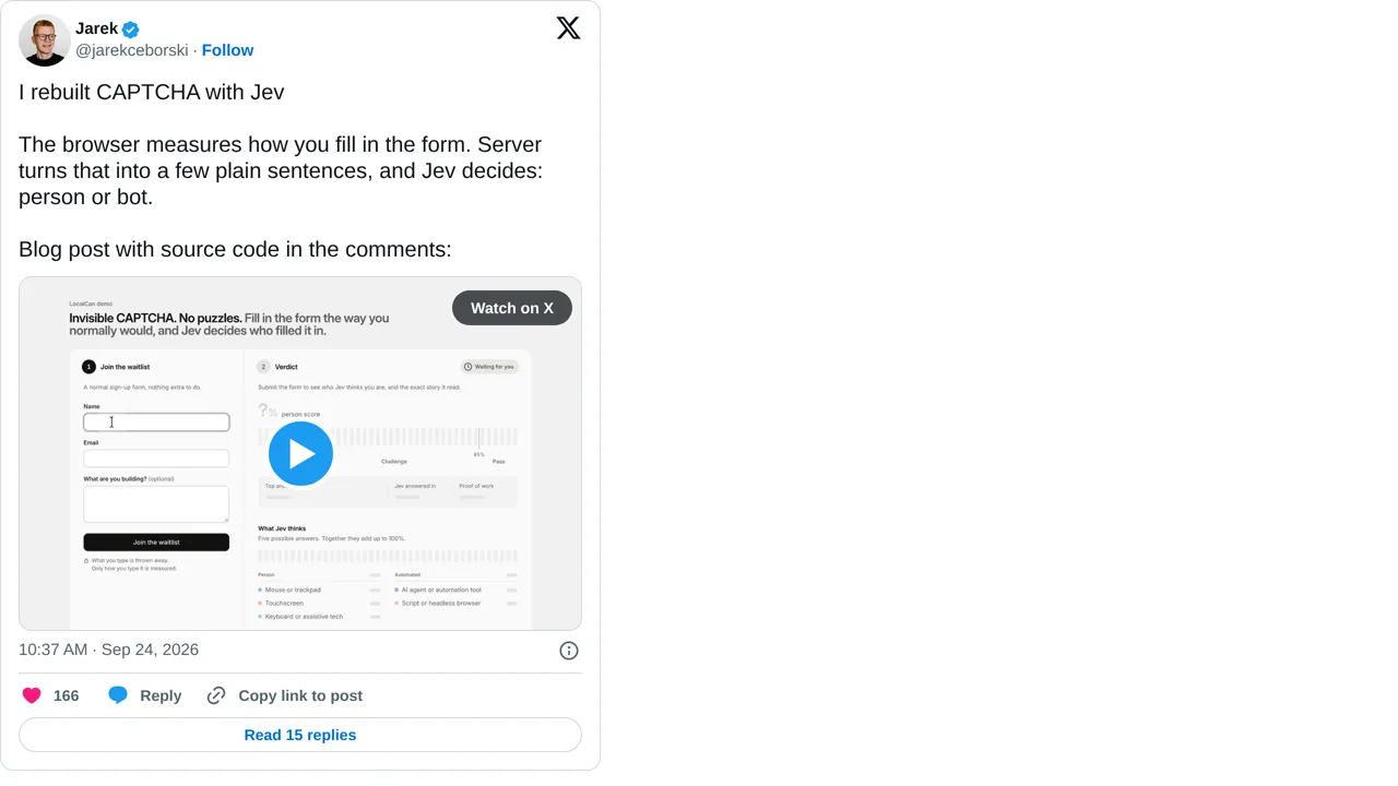 Source screenshot of Jev CAPTCHA