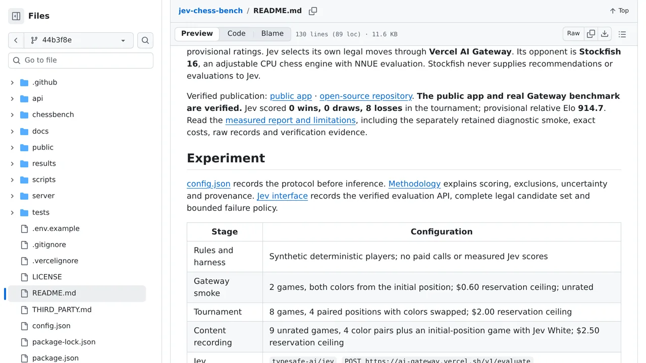 Source screenshot of jev-chess-bench