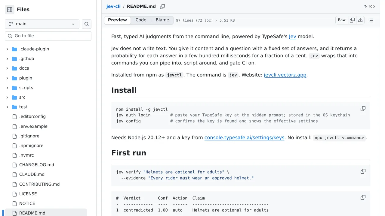 Source screenshot of jev-cli (Nasrallah-AL)
