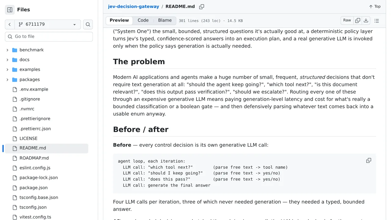 Source screenshot of jev-decision-gateway