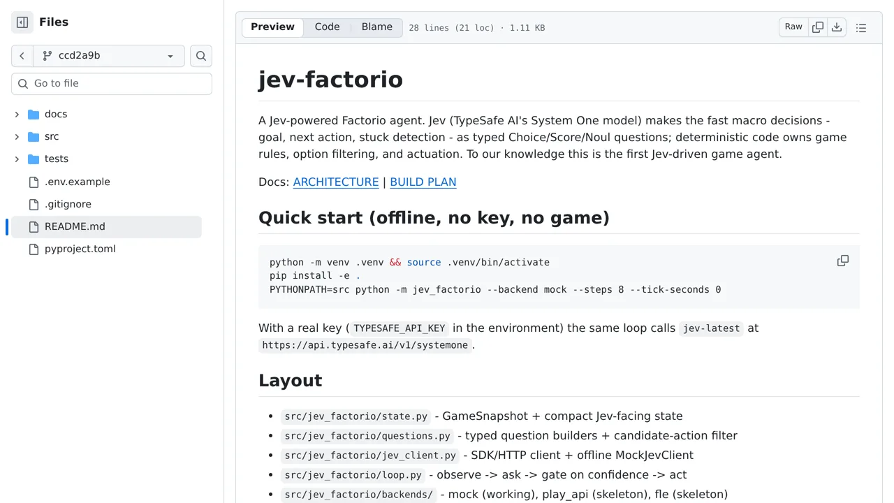 Source screenshot of jev-factorio
