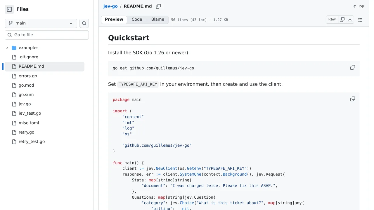 Source screenshot of jev-go (guillemus)