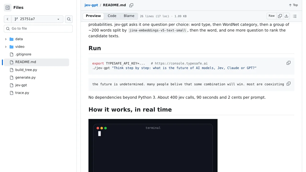 Source screenshot of jev-gpt