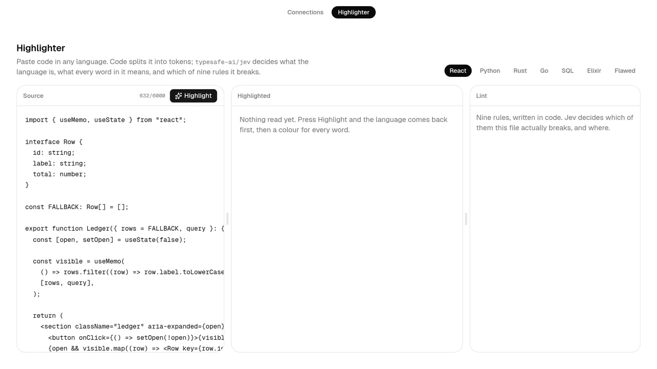 Source screenshot of Highlighter
