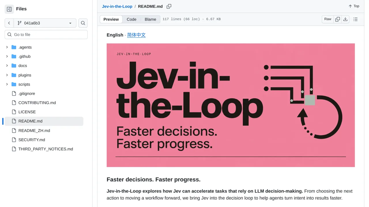 Source screenshot of Jev-in-the-Loop