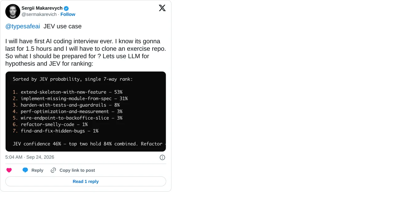 Source screenshot of Jev Interview Prep Ranker