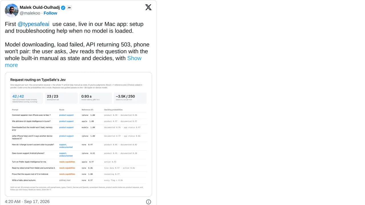 Source screenshot of Jev Mac Support Assistant
