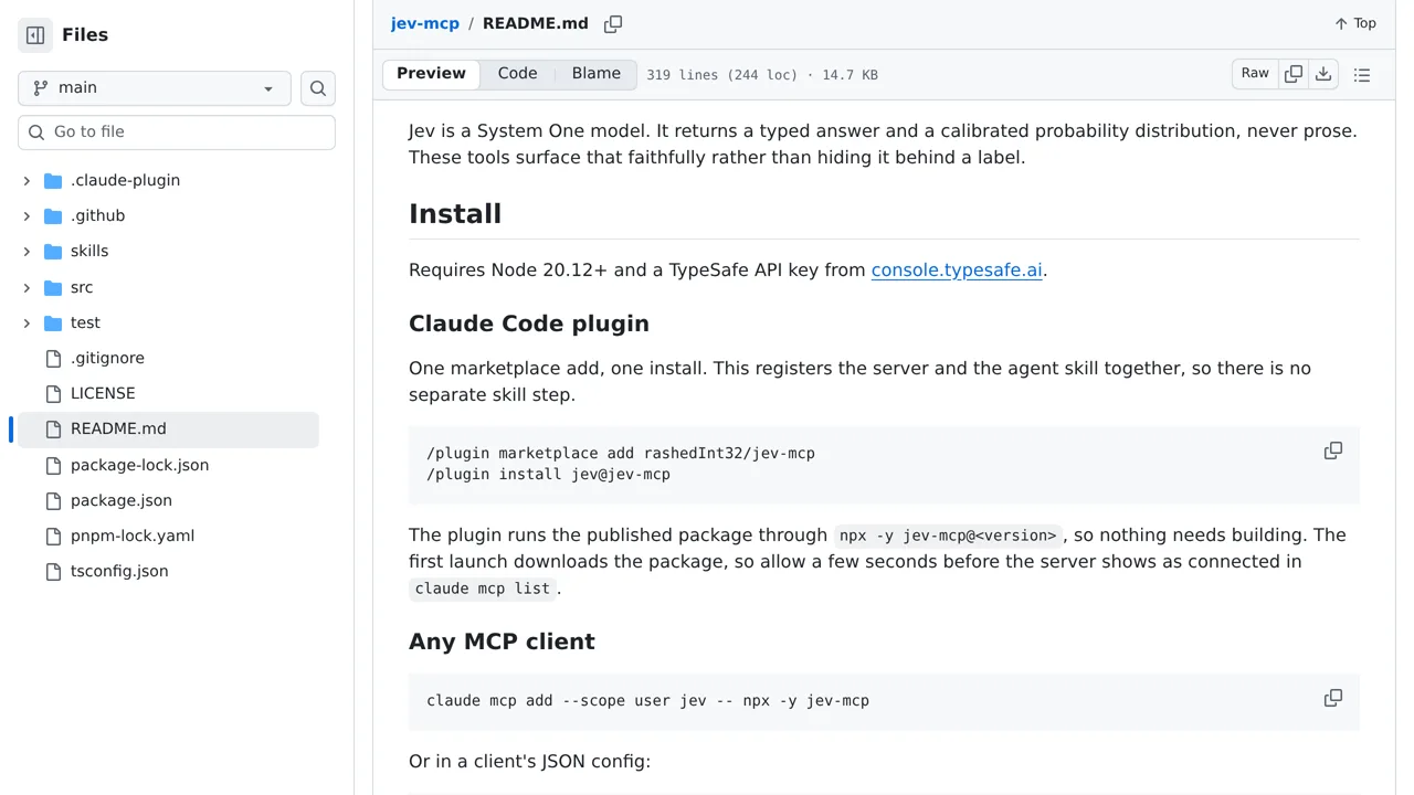 Source screenshot of jev-mcp (rashedInt32)