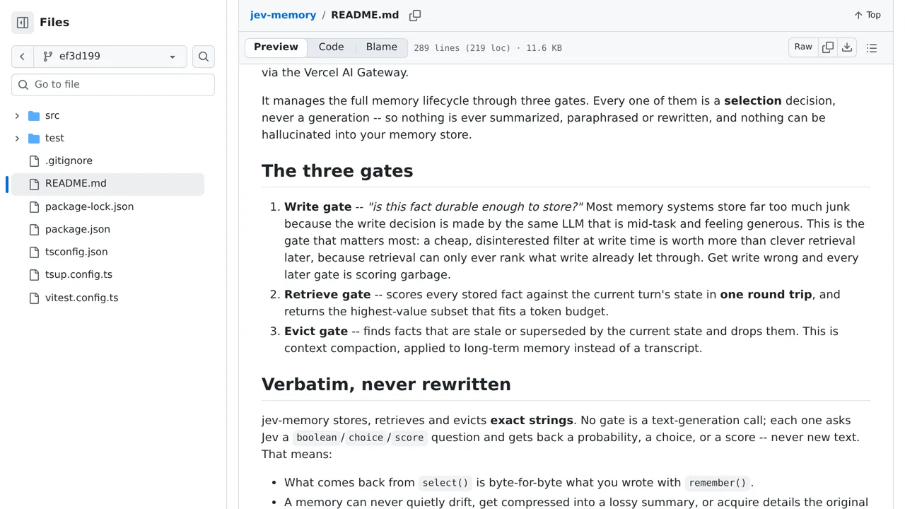 Source screenshot of jev-memory