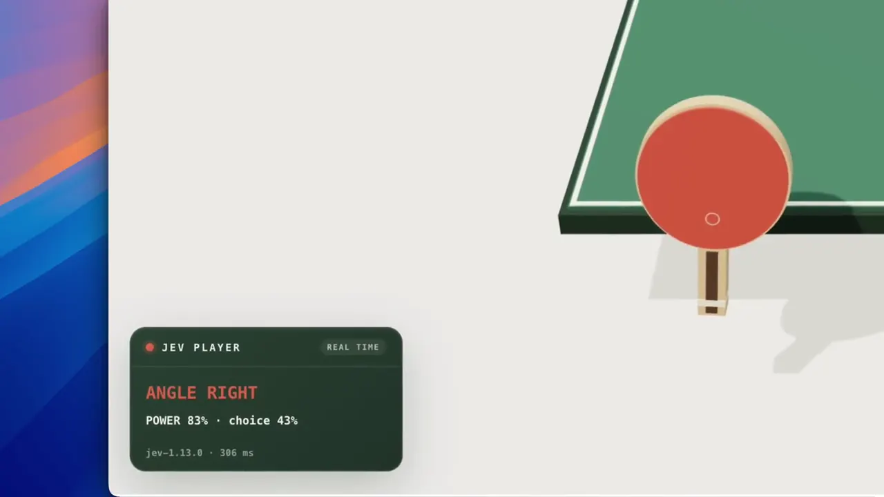 Recorded frame of jev-play-ping-pong