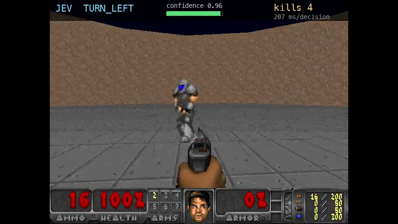 Recorded frame of Jev Plays Doom