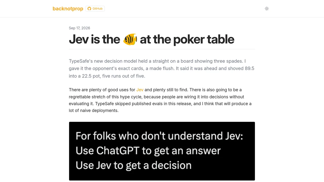 Source screenshot of Jev is the fish at the poker table