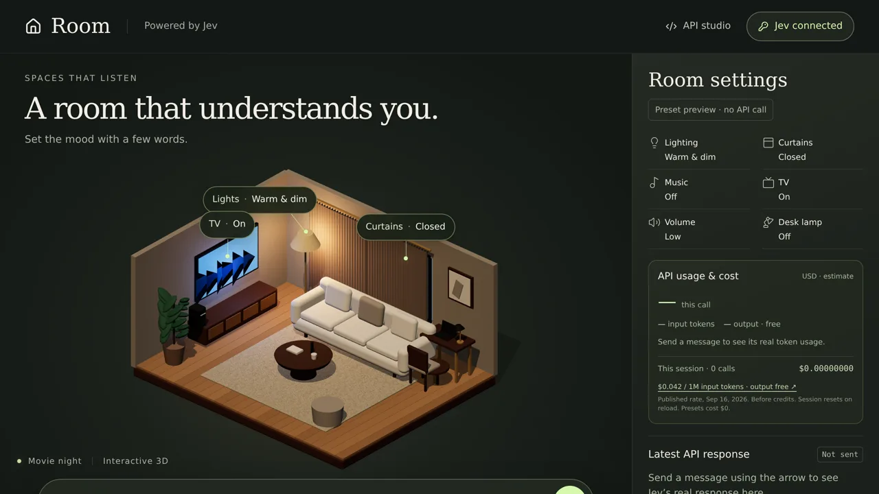 Source screenshot of Jev Room