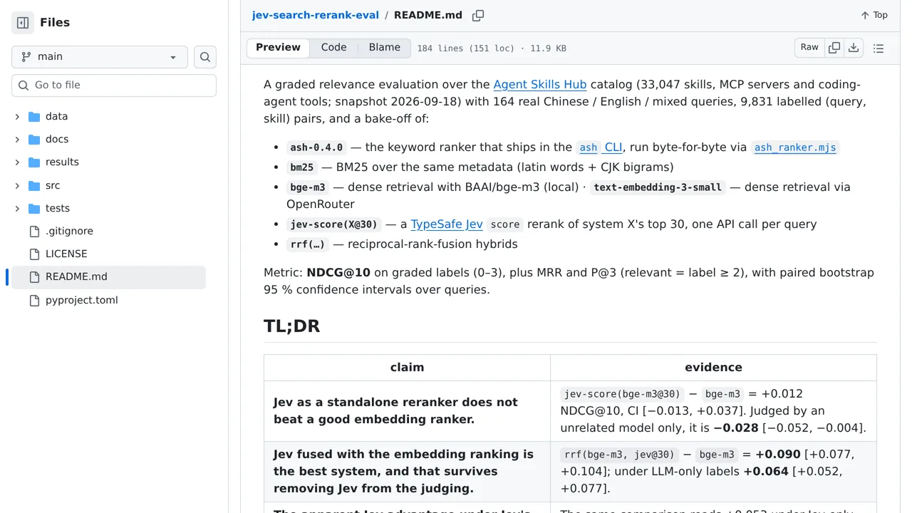 Source screenshot of jev-search-rerank-eval