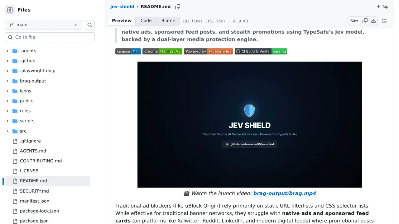 Source screenshot of jev-shield (vmendes90)