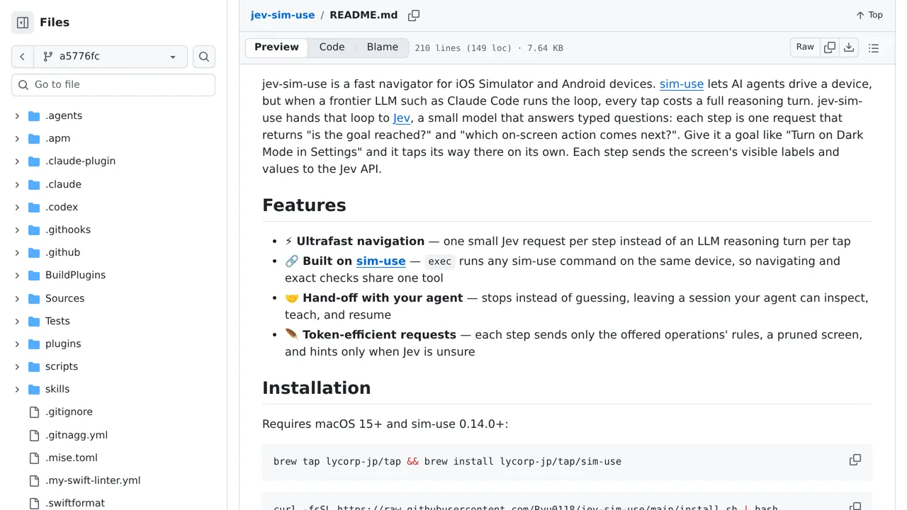 Source screenshot of jev-sim-use