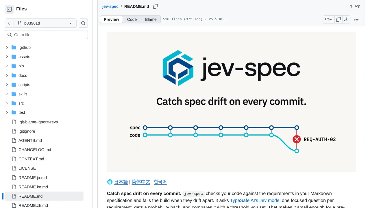 Source screenshot of jev-spec