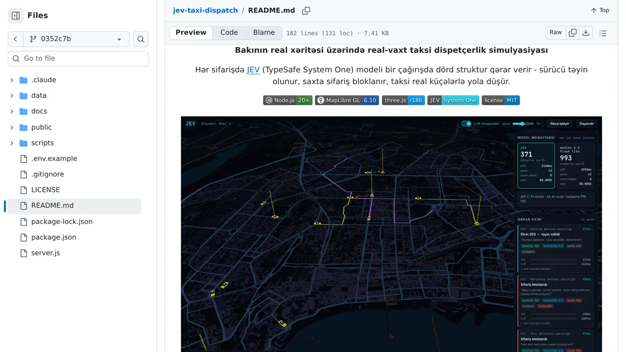 Source screenshot of JEV Dispatch